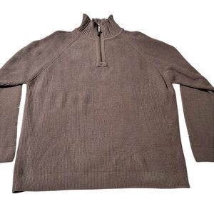Firethorn Men's long sleeve half zip knit oatmeal sweater XL